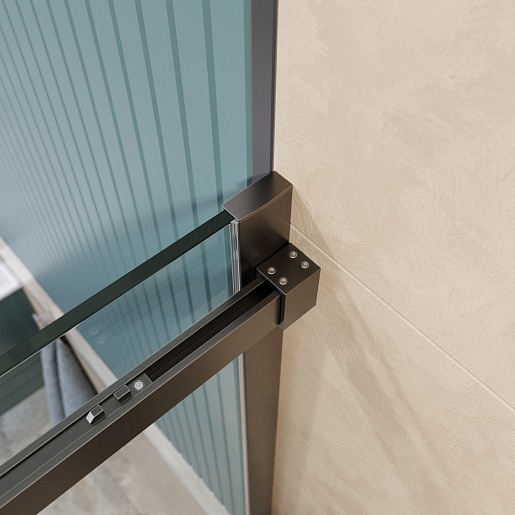 BelBagno Душевой уголок Soft Close-2 SOFT_CLOSE-2-AH-1-100/90-C-GM 100x90 профиль оружейная сталь стекло прозрачное – фотография-10