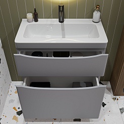 Vivon Тумба с раковиной Ostin 70 напольная серая матовая – фотография-5