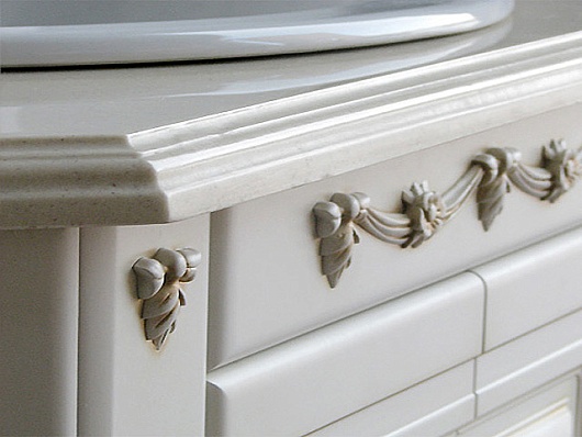 Атолл Мебель для ванной "Верона 85" дорато витрина – фотография-4