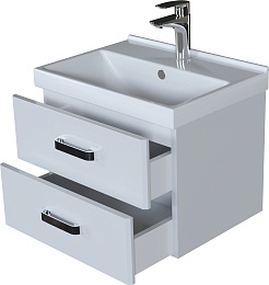 Mixline Мебель для ванной Стив 60 L подвесная белая – фотография-5