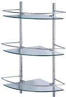 WasserKRAFT Полка стеклянная тройная угловая "K-3133"