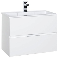 Aquanet Тумба с раковиной "Алвита 70" белая – фотография-1