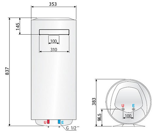 Ariston Водонагреватель накопительный ABS Pro R 50 V Slim – фотография-2
