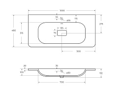 Cezares Тумба с раковиной Relax 100 подвесная оружейная сталь – фотография-11