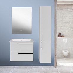 ASB-Mebel Мебель для ванной Тида 60 подвесная белая – фотография-2