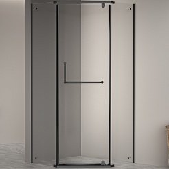 RGW Душевой уголок Passage PA-081B 90x90 профиль черный стекло прозрачное – фотография-1