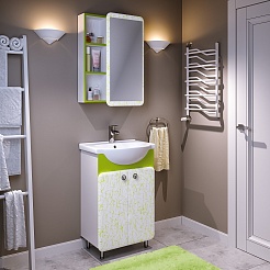 Runo Тумба с раковиной Капри 55 салатовая – фотография-4