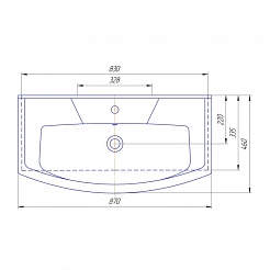 СанТа Тумба с раковиной Верона 85, ящики – фотография-3