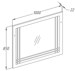 Opadiris Зеркало для ванной Сакура 100 орех – фотография-5