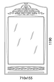  Зеркало для ванной "Vittoria" ваниль – фотография-2