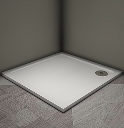 Veconi Душевой поддон Tezeo stone TZ-08 100x100 белый – фотография-2