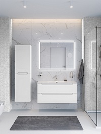 BelBagno Тумба с раковиной Etna 100 подвесная белая матовая – фотография-12