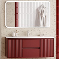 Brevita Мебель для ванной Wine 120 подвесная бордовая