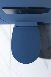 Allen Brau Унитаз подвесной Fantasy 4.11004.ID индиго с крышкой 4.11005.ID – фотография-5