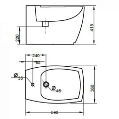 Cezares Биде напольное "Flamingo CZR-612" – фотография-2