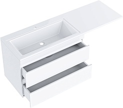 Vivon Тумба под раковину под стиральную машину Donna 150 подвесная белый глянец – фотография-5
