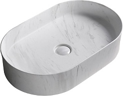 Ceruttispa Раковина накладная 50 CR0055B MMW1 мрамор белый матовый – фотография-1