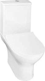 Azario Унитаз-компакт Mist AZ-45 безободковый с бачком с сиденьем микролифт белый – фотография-3