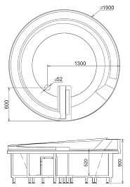 Gemy Акриловая ванна G9090 K – фотография-4