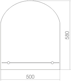Mixline Зеркало Комфорт Арка 50x58 – фотография-2