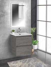 BelBagno Тумба под раковину Kraft 50 подвесная Cemento Grigio – фотография-10