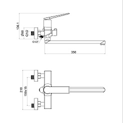 Tokito Смеситель для ванны URAYASU хром TOK-URA-1015 – фотография-3