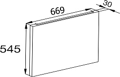 Jacob Delafon Боковая панель Odeon Up 67 E6009-00 – фотография-2
