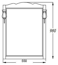 Opadiris Мебель для ванной "Атрия 55" слоновая кость – фотография-4