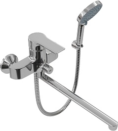 Teymi Смеситель для ванны с душем Lori T10222 универсальный хром – фотография-2