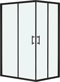 RGW Душевой уголок Passage PA-146B 100x90 профиль черный стекло прозрачное – фотография-1
