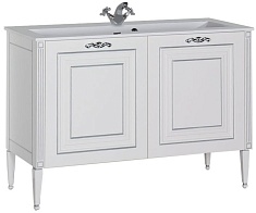 Aquanet Тумба с раковиной Паола 120 белая/серебро (181763)