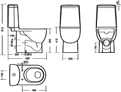 Sanita Luxe Унитаз-компакт Fest DM с микролифтом – фотография-7