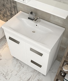 Vigo Тумба с раковиной Nova 2-800 2 ящика 1 дверца белая – фотография-6