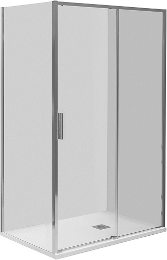 Aquanet Душевая дверь в нишу Pleasure Evo 120 AE65-N120-CT профиль хром стекло прозрачное – фотография-6