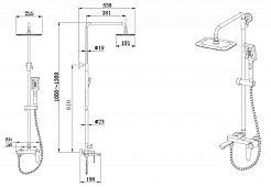 Bravat Душевая стойка Arden F6351385CP-A1-RUS хром – фотография-2