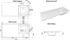 Misty Тумба с раковиной под стиральную машину Ингрид 100 R белая – фотография-18