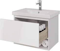 Dreja Мебель для ванной Perfecto 70 подвесная белая – фотография-11