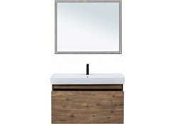 Aquanet Тумба с раковиной Nova Lite 100  дуб рустикальный – фотография-5