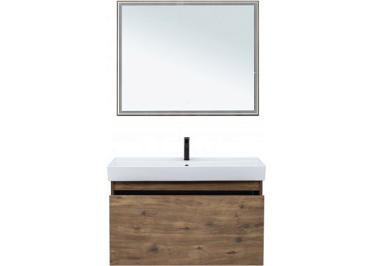 Aquanet Тумба с раковиной Nova Lite 100  дуб рустикальный – картинка-5