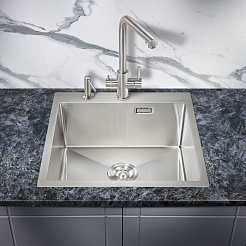 Milacio Мойка кухонная Denia 51 Steel нержавеющая сталь – фотография-5