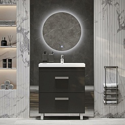 Velvex Тумба под раковину Orlando 70 графит – фотография-6