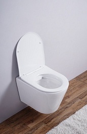 Esbano Унитаз Clavel подвесной безободковый белый – фотография-5