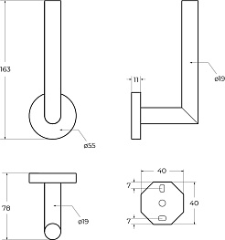 Cezares Держатель туалетной бумаги Relax RELAX-PHV-NOP черный матовый – фотография-2