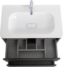 Cezares Тумба под раковину Relax 80 подвесная оружейная сталь – фотография-4