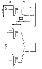 Paini Смеситель для ванны Arena 92CR5112SFTKM хром – фотография-3