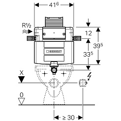 Geberit Cмывной бачок скрытого монтажа Omega 12 109.043.00.1 – фотография-2