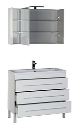 Aquanet Мебель для ванной Верона 100 белая напольная (230322) – фотография-4