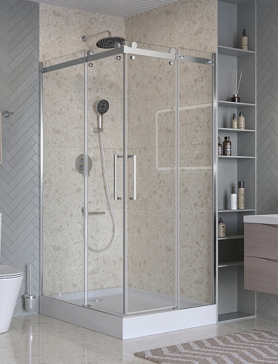 BelBagno Душевой уголок Marino MARINO-2-AH-2-120/90-C-CR 120x90 профиль хром стекло прозрачное – фотография-2