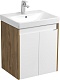Акватон Тумба с раковиной Сканди Doors 55 белая/дуб рустикальный – фотография-18