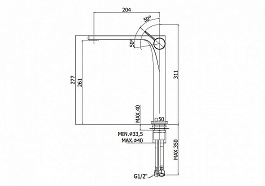 Paffoni Смеситель для раковины Rock RO081ST – фотография-2